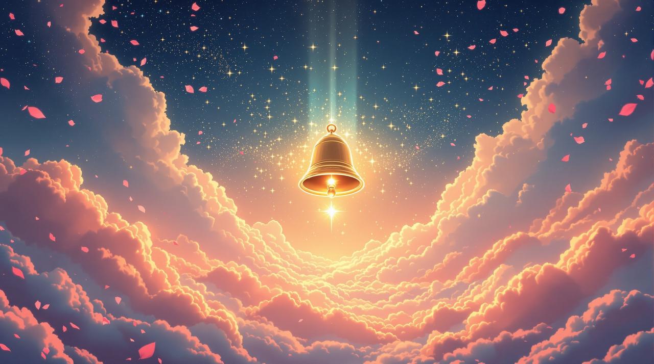 ai入口 - 好剧第一时间知道 ai入口品牌形象 - 金色铃铛在星光中闪耀